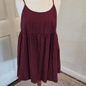 wild fable Wine Red Tank Top with Logo Tag